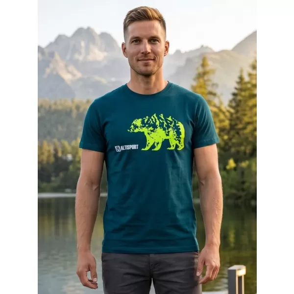  Tricou pentru bărbați cu mâneci scurte ALTISPORT ALM193129 KEROSEN 