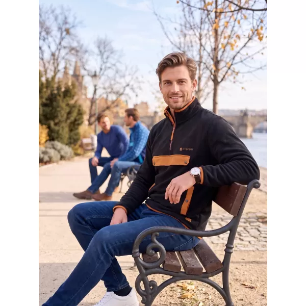  Hanorac pentru bărbați din fleece ALTISPORT GARM NEGRU/MARO 