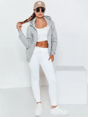 Pantalonii pentru doamne DSTREET UY0134 ALB