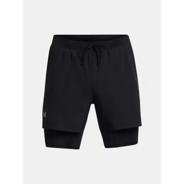  Pantaloni scurți pentru bărbați UNDER ARMOUR UA LAUNCH 5'' 2-IN-1 SHORTS 1382640-001 NEGRU 