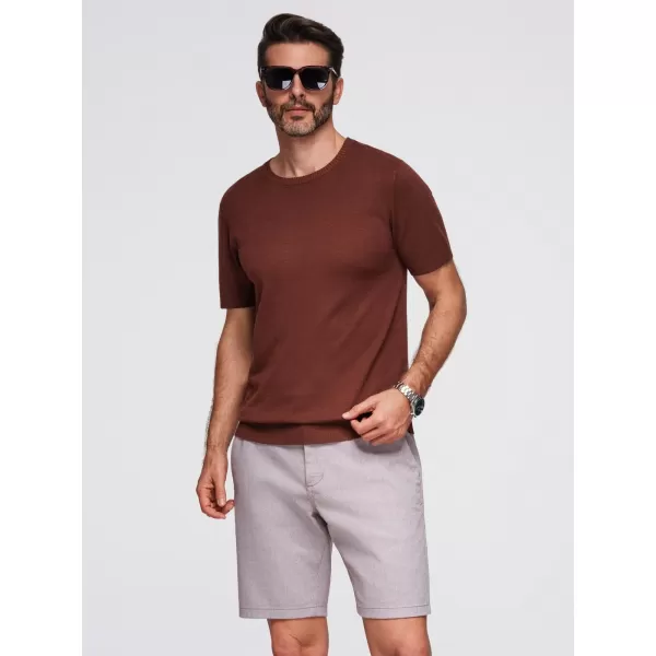  Tricou pentru bărbați OMBRE OM-TSCT-0252 MARO CALD 