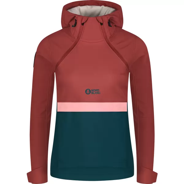  Softshell pentru femei Anorac NORDBLANC NBWSL8275 ROȘU/VERDE 