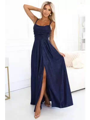 Rochie NUMOCO 589-2 ALBASTRU ÎNCHIS