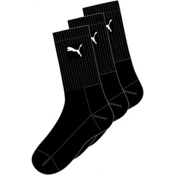  Șosete pentru bărbați PUMA CREW SOCK 3P 88035501 NEGRU 