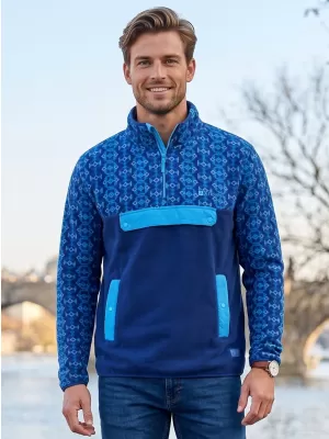 Hanorac pentru bărbați din fleece ALTISPORT GARM ALBASTRU
