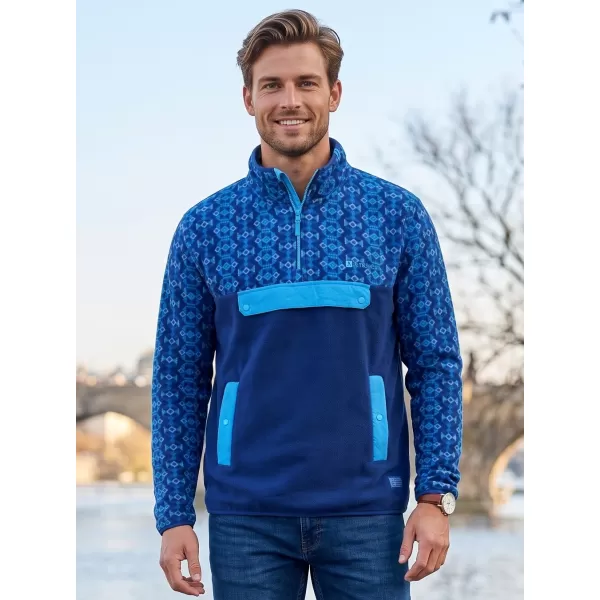  Hanorac pentru bărbați din fleece ALTISPORT GARM ALBASTRU 