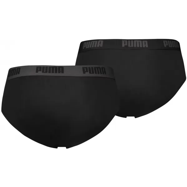  Briefuri pentru bărbați PUMA BASIC BRIEF 2P 88910006 NEGRU/NEGRU 