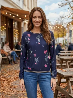 Tricou pentru femei KIXMI VANESSA ALBASTRU ÎNCHIS