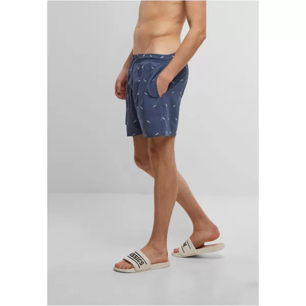  Pantaloni scurți de baie URBAN CLASSICS TB2680 VINTAGE BLUE/FROST MINT 