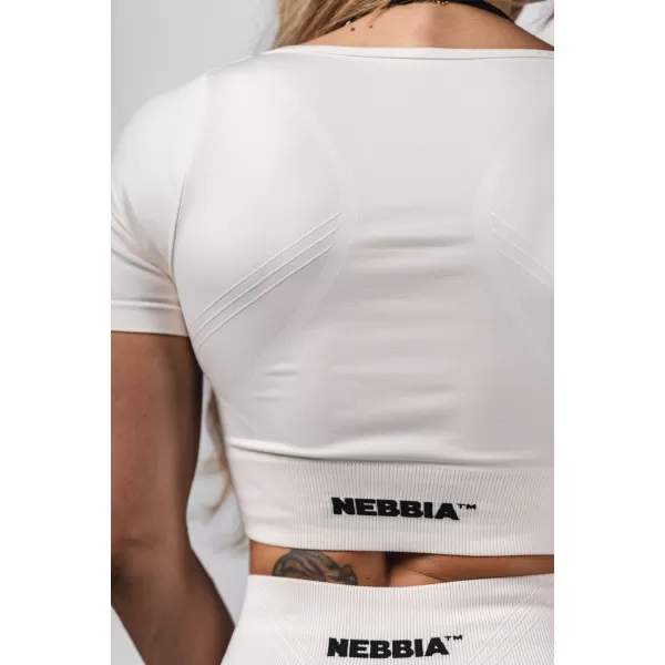  Crop top model fără cusături FLOW SEAMLESS 499 CREAM Nebbia 
