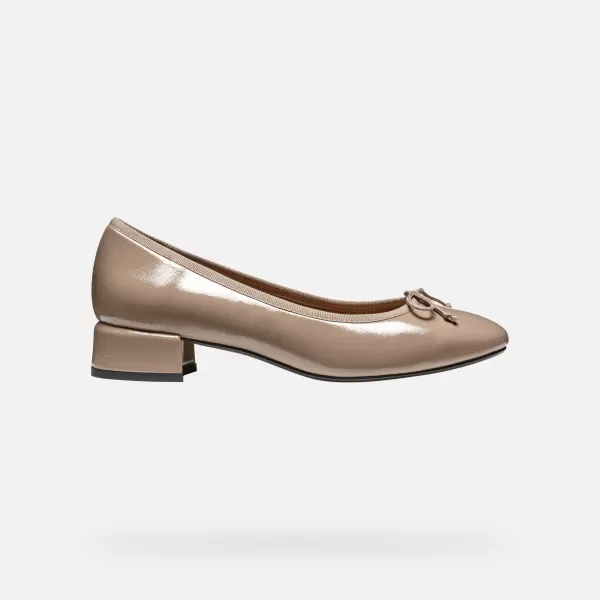  Pantofi de dama cu toc GEOX FLORETIA BEJ 