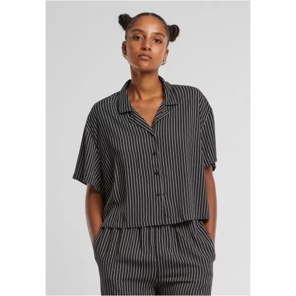  Cămaşă URBAN CLASSICS TB4365 NEGRU/ALB 