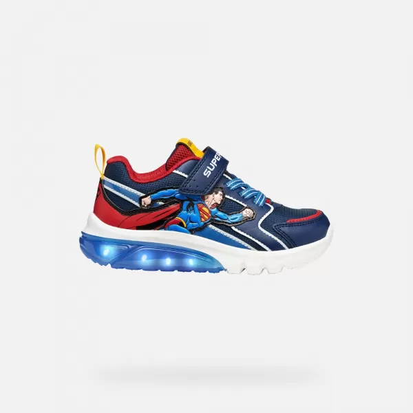  Adidași pentru băieți GEOX CIBERDRON J56LBD05411C0200 ALBASTRU 