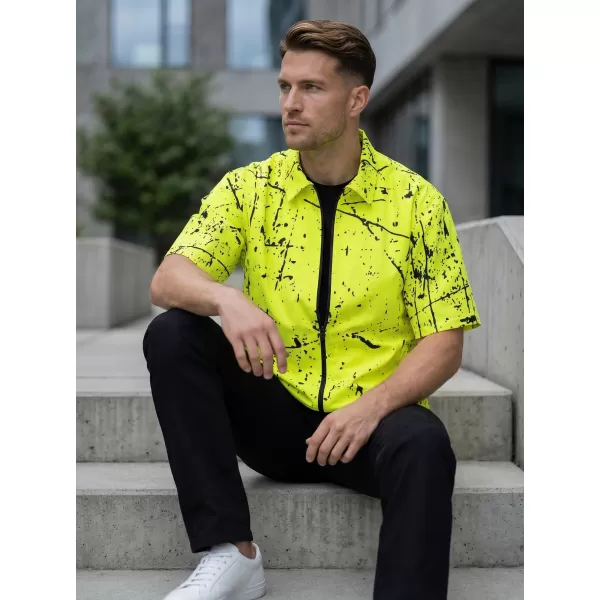  Cămașă premium pentru bărbați ALTISPORT VOJ/ALM034KOS01 GALBEN NEON 