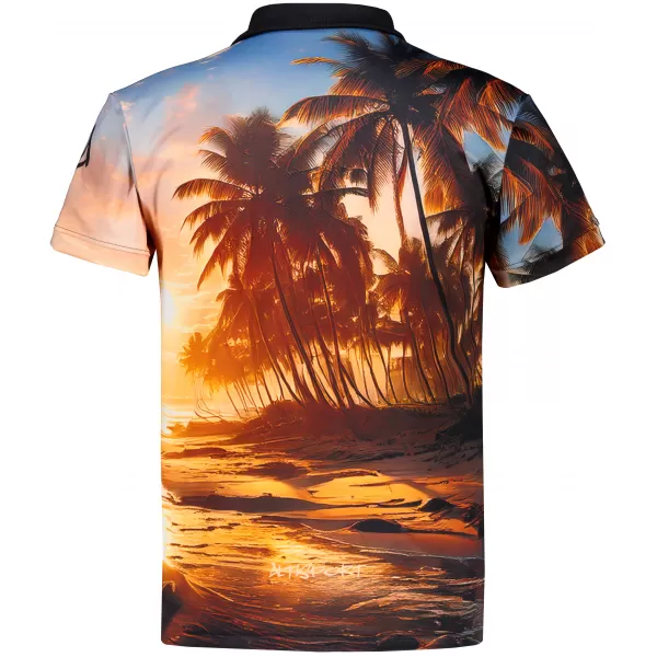  Tricou funcțional pentru bărbați cu guler premium ALTISPORT VOJ/ALM116TR05 PALMIERI 