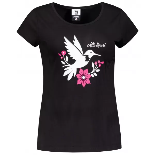  Tricou pentru femei cu mâneci scurte ALTISPORT ALW192122 NEGRU 