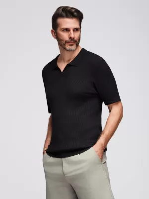 Tricou pentru bărbați OMBRE OM-POSS-0160 NEGRU