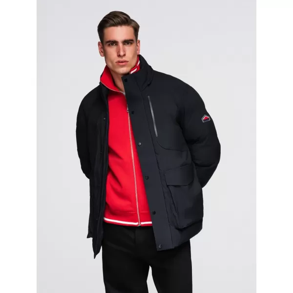  Geacă de iarnă pentru bărbați OMBRE OM-JAHP-0306 NEGRU 