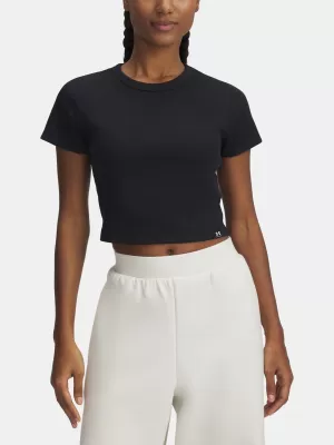 Tricou pentru femei UNDER ARMOUR UA RIVAL RIB BABY TEE 6000264-001 NEGRU