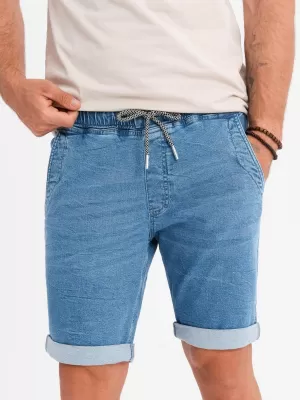 Pantaloni scurţi OMBRE OM-SRDS-0161 ALBASTRU DESCHIS