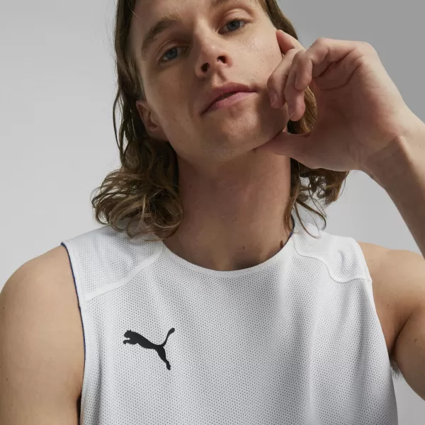  Jersey pentru bărbați PUMA REVERSIBLE PRACTICE JERSEY 67664005 LIMONADĂ ALBASTRĂ ELECTRICĂ 