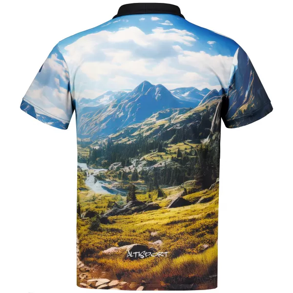  Tricou funcțional pentru bărbați cu guler premium ALTISPORT VOJ/ALM116TR05 MUNŢI 