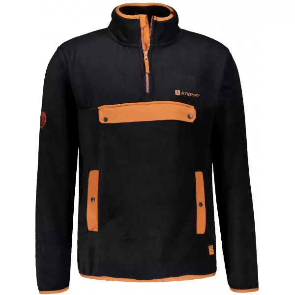  Hanorac pentru bărbați din fleece ALTISPORT GARM NEGRU/MARO 