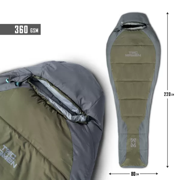  Sac de dormit PENTAGON MUMMY SLEEPING BAG 360GR/M² D19003 MARO GRI/MIX 