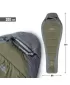 Sac de dormit PENTAGON MUMMY SLEEPING BAG 360GR/M² D19003 MARO GRI/MIX