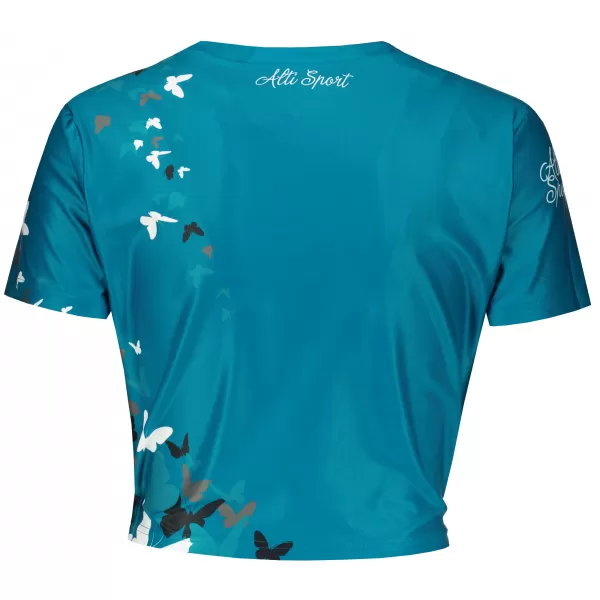  Crop top funcțional premium pentru femei ALTISPORT VOJ/ALW022TR07 PETROLEJOVÁ KEROSENUL 