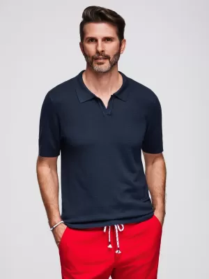 Tricou pentru bărbați OMBRE OM-POSS-0159 ALBASTRU MARIN