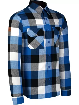 Cămașă de flanelă NORDBLANC QUANTUM NBSSM8243 ALBASTRU
