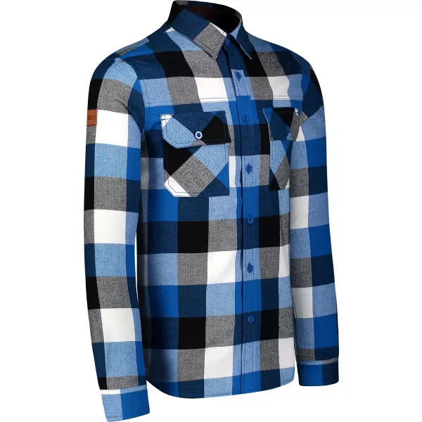  Cămașă de flanelă NORDBLANC QUANTUM NBSSM8243 ALBASTRU 