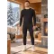 Set termic pentru bărbați ALTISPORT GAIN NEGRU