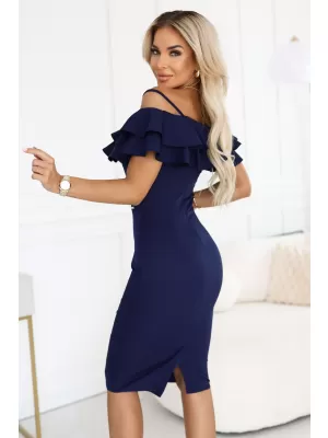 Rochie NUMOCO 599-3 ALBASTRU ÎNCHIS