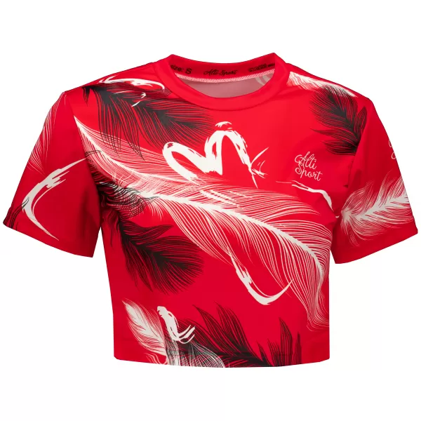  Crop top de damă premium ALTISPORT VOJ/ALW001TR07 ROŞU 