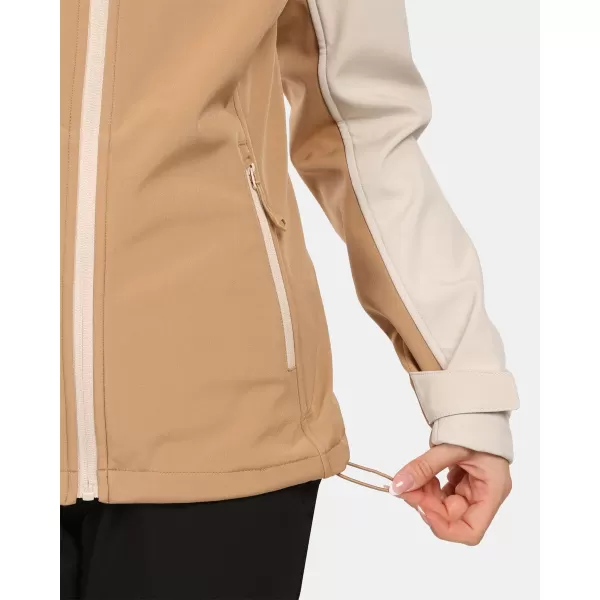  Jachetă softshell pentru femei KILPI RAVIA-W ZL0125KI BEJ 