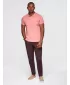 Mens t -thirt cu guler OMBRE OM-POWS-0142 ROZ