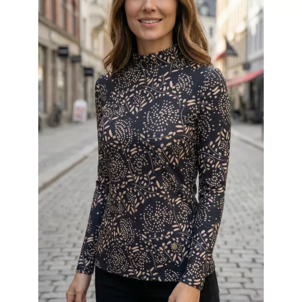  Tricou pentru femei KIXMI VENUS NEGRU/BEJ 