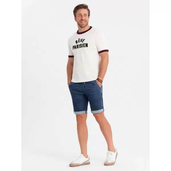  Pantaloni scurţi OMBRE OM-SRDS-0161 ALBASTRU ÎNCHIS 