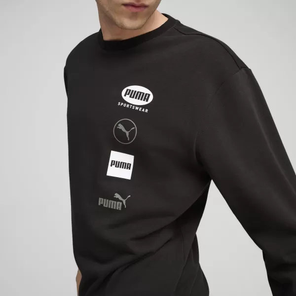  Panoul pentru bărbați PUMA POWER GRAPHIC CREW 68275101 PUMA NEGRU 