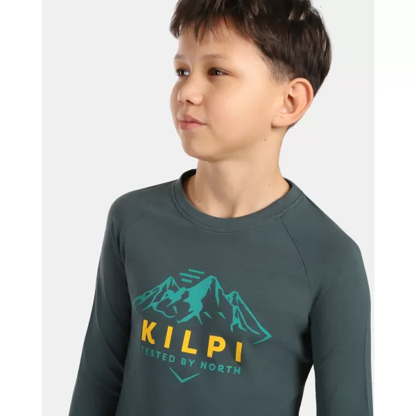  Tricou băieți KILPI VERATI-JB ZJ0301KI VERDE ÎNCHIS 