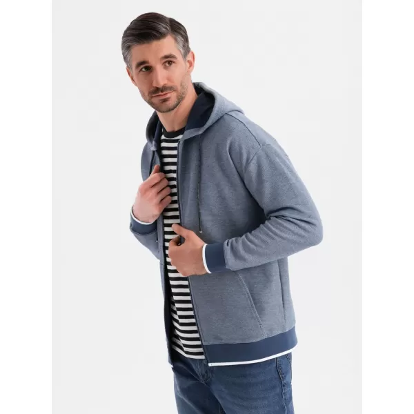  Panoul pentru bărbați OMBRE BLACK OM-SSZP-0210 ALBASTRU MARIN 