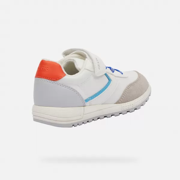  Adidași pentru băieți GEOX ALBEN ALB 