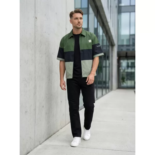  Cămașă premium pentru bărbați ALTISPORT VOJ/ALM051KOS01 KAKI 