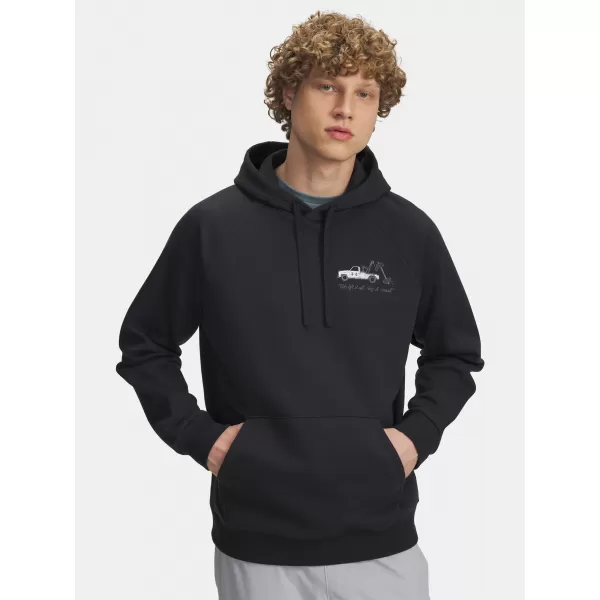  Hanorac pentru bărbați UNDER ARMOUR UA RIVAL FLEECE HBR LOGO HD 6003955-001 NEGRU 