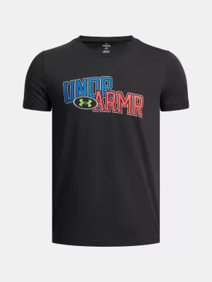 Tricou băieți UNDER ARMOUR UA OVERLAY WM SS 6005069-001 NEGRU