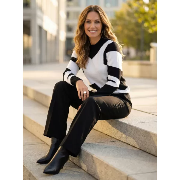  Pulover de dama KIXMI VALERIA NEGRU/ALB 