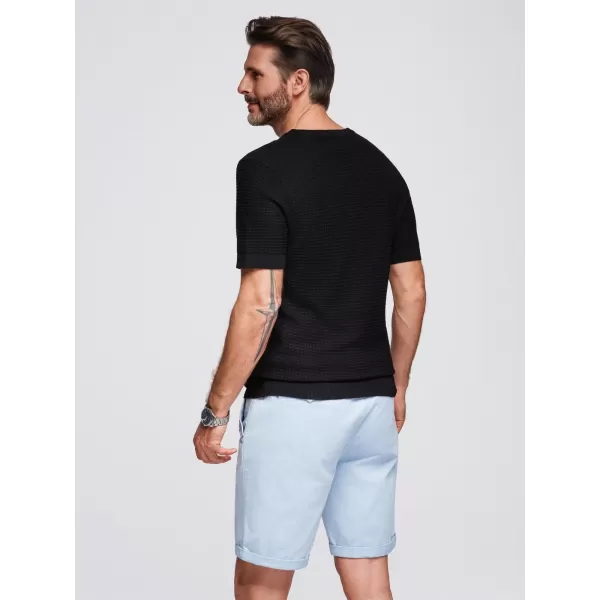  Tricou pentru bărbați OMBRE OM-TSCT-0253 NEGRU 