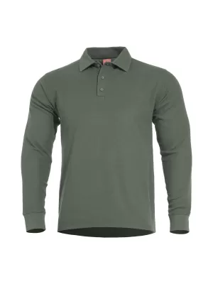 tricou PENTAGON ANIKETOS LONG POLO K09013 VERDE CAMO